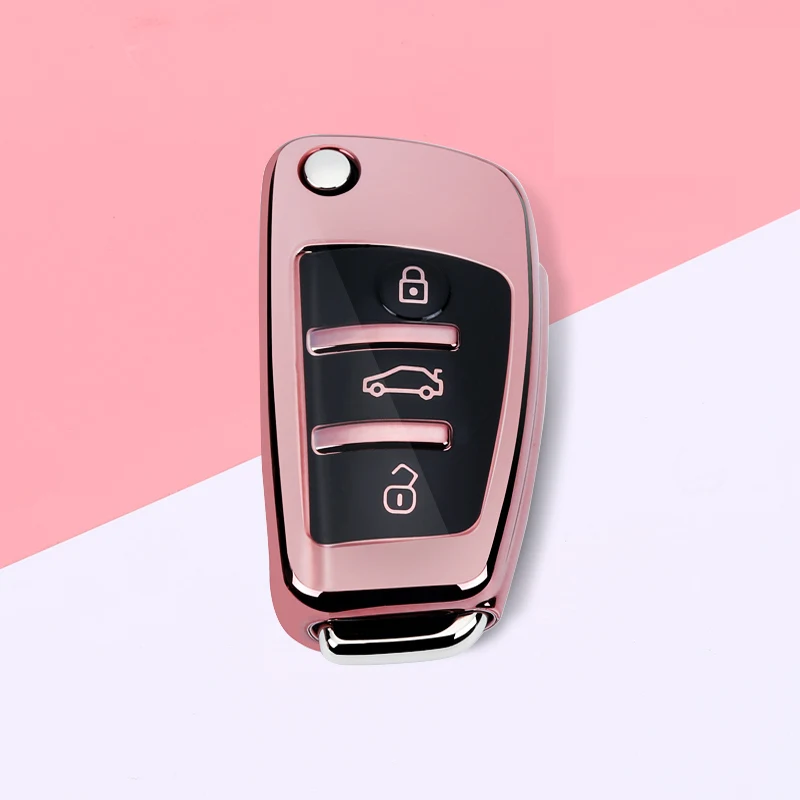 

Key cover new TPU for Audi A5 Q7 S4 S5 A4 B9 Q7 A4L 4m TT TTS RS 8 2016 S 2017 2018 car key chain for women car keychain set