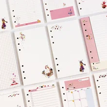 45sheet/book A5 A6 Cute Cartoon Notebook Loose Leaf Notepad Refill DIY Diary Cover PP Binder Agenda Shell Spiral Refill Pages