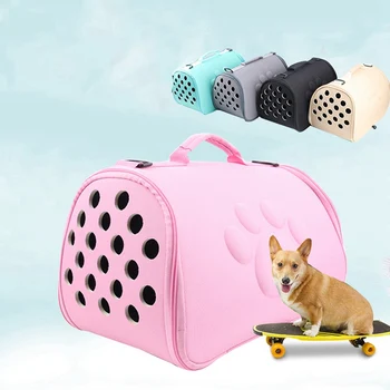 

New Pet Carrier Bag Portable Outdoor Cat Foldable Dog Travel Pet Bag Puppy Carrying Shoulder EVA Portable Dog Bags Pet Supplies