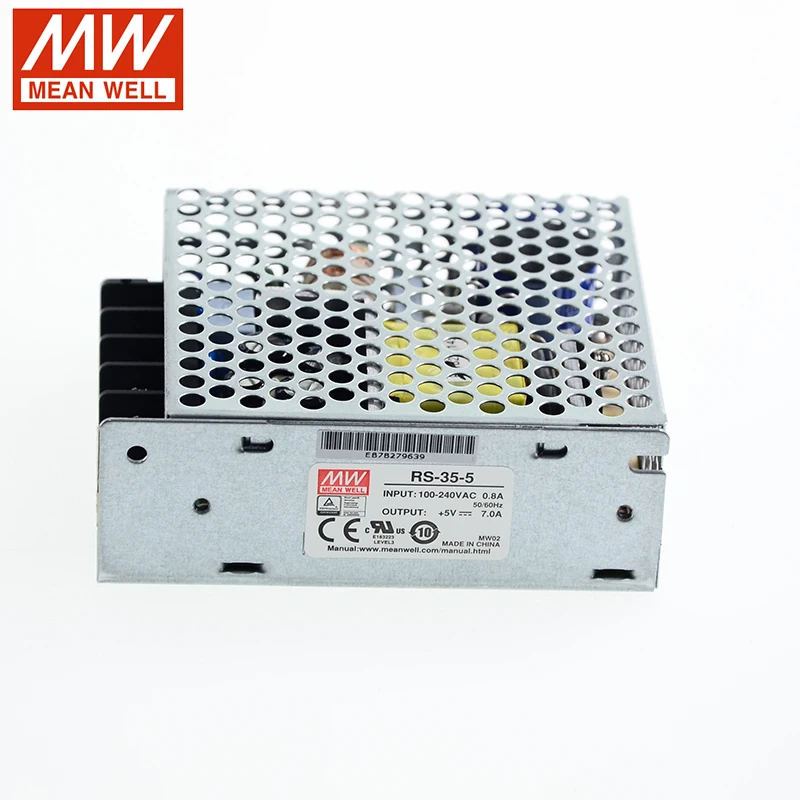 MEAN WELL RS-35-5 35 Вт 5 в импульсный источник питания 110 В/220 В переменного тока до