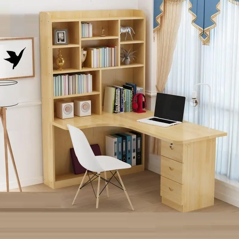 Mueble кровать офис Escritorio Tisch бюро Meuble Para тетрадь Biurko Ретро деревянный настольная подставка Меса ноутбук стол с книжный шкаф