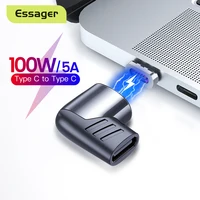 Essager 100W USB Typ C Magnetische Adapter Typ-C Stecker Auf USB C Weibliche Magnet Anschluss Für Mackbook pro Huawei USB-C Konverter