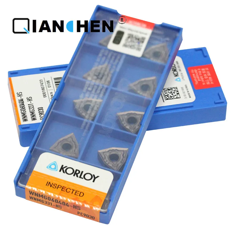 Корея KORLOY WNMG060404-HM NC3020 WNMG060404-HS PC9030 WNMG080404-GS PC9030(10 шт./лот) резец для внутренней обточки вставки