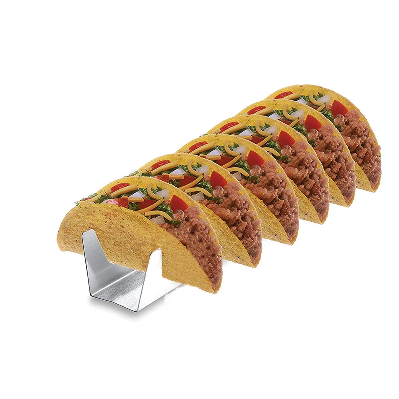 

YOMDID Wave Shaped Pancake Rack Taco Holder Stainless Steel Mexican Pancake Pizza Rack Stand Food Display Holder Kitchen Tool