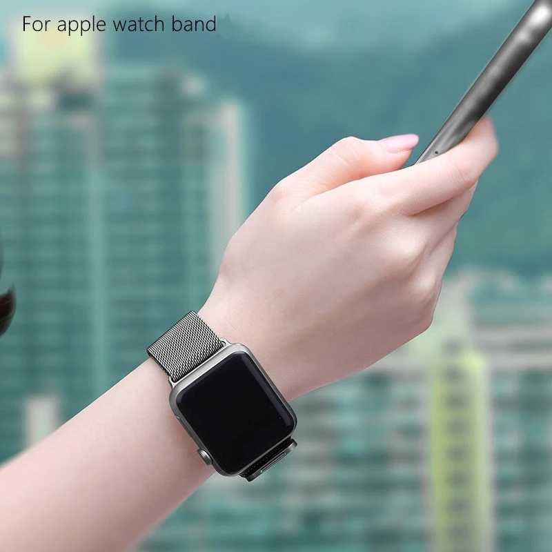 Для Apple Watch 5 4 3 2 1 браслет Correa Миланская петля для iWatch i Watch 44 38 42 40 мм ремешок на запястье защитное покрытие Etui