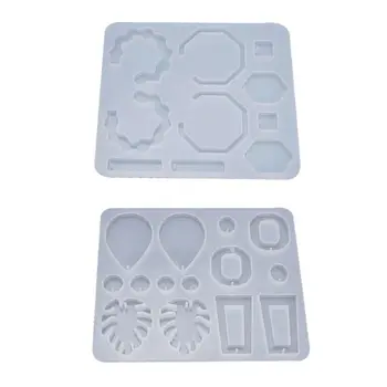 

Resin Crystal Epoxy Mold Earrings Pendant Casting Silicone Mould DIY Crafts Jewelry Making Tool