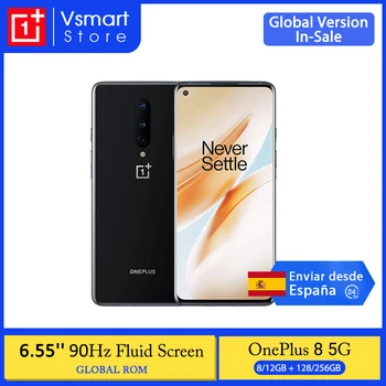 

Global Rom OnePlus 8 5G Smartphone Snapdragon 865 Octa Core 6.55'' 90Hz AMOLED Screen 48MP Triple Cams 4300mAh Warp Charge 30T