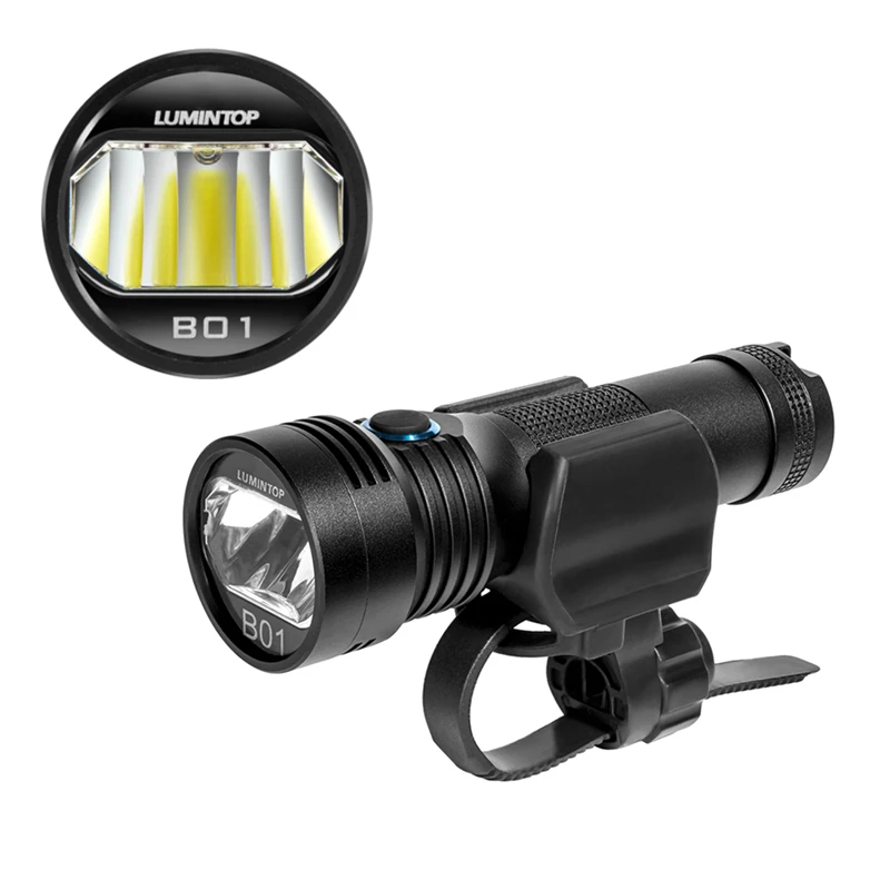 Lumintop B01 850lm 210m USB Перезаряжаемый велосипедный светильник головной 21700 18650 фонарик