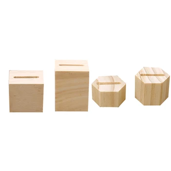 

1 Pair Of Wood Ring Display Stand Couple Ring Holder Ring Bracket Rack