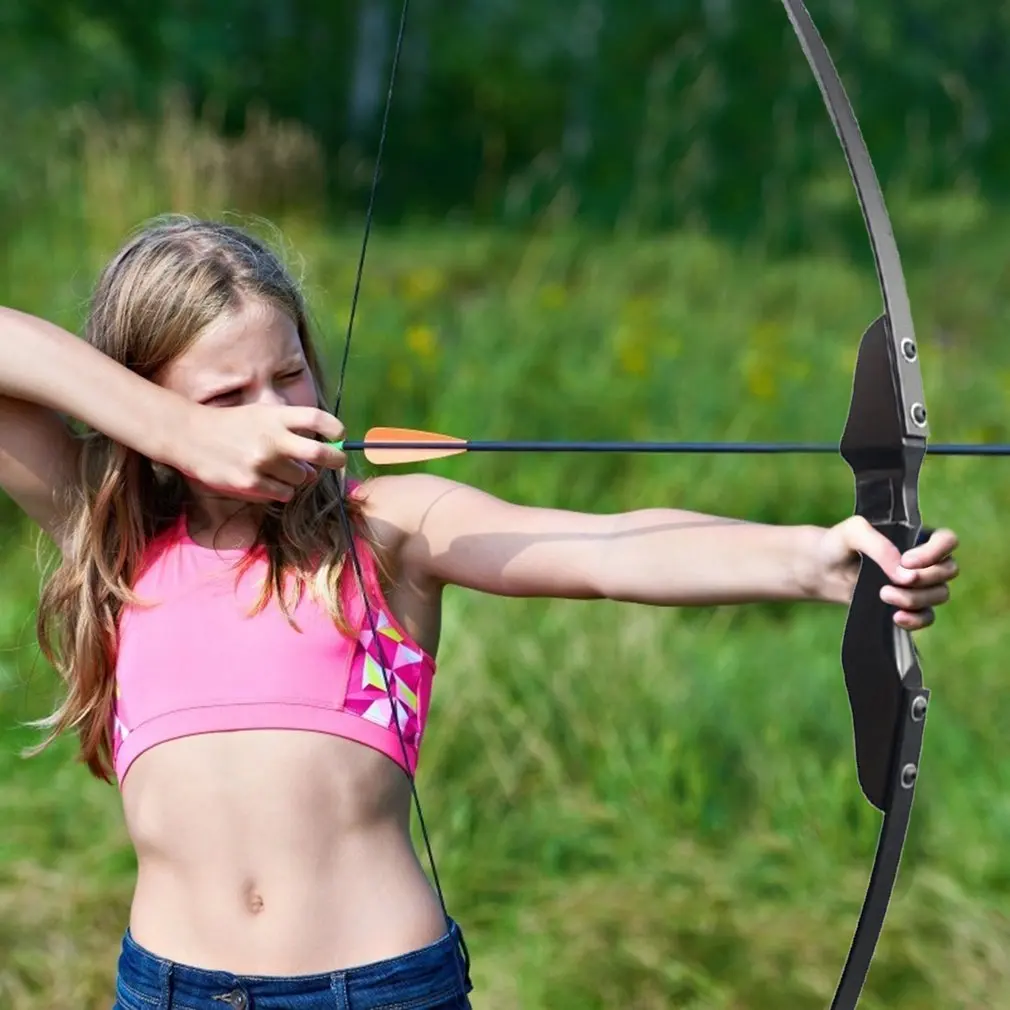 

Archery 57" Takedown Recurve Bow For Hunting Recurve Bow and Arrow Set Left Right Hand Black Hunting Bow 20-40 Lbs Kids Bow Set