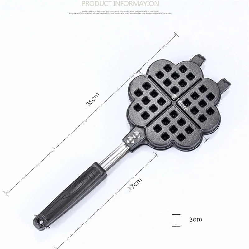 Heart-shaped Waffle-maker Pan Non-stick 15 Cm Muffin Cake Lattice Barbecue Steak Breakfast Pot Dish Kitchen Baking Waffle Mold