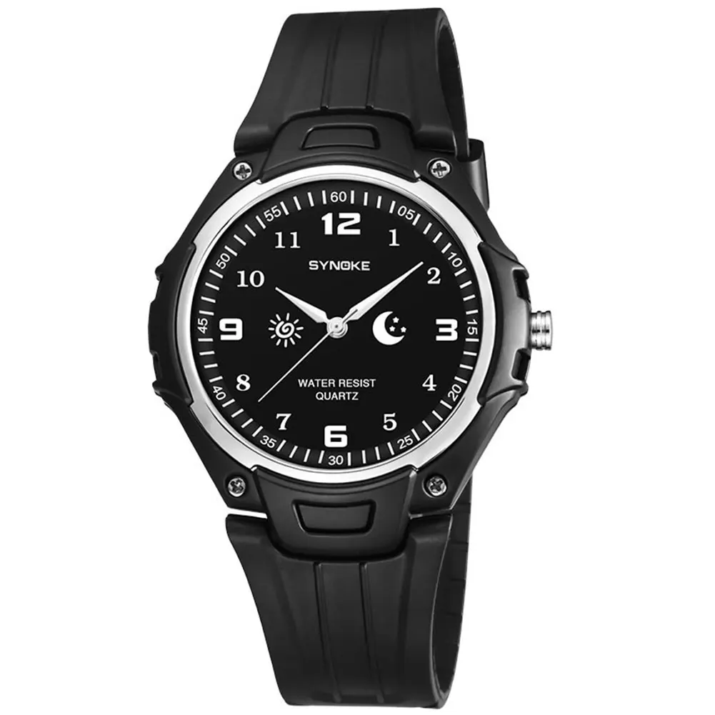 Casual Men Boys Round Dial Arabic Numbers Pin Buckle Analog Quartz Wrist Watch Pin Buckle Strap relogio mas-culino