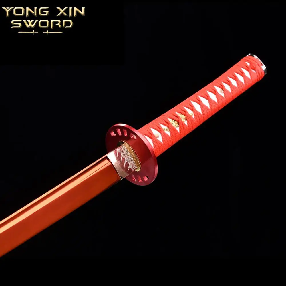 Samurai Sword Sharp Red scabbard red blade Authentic Japanese Katana Real Sword