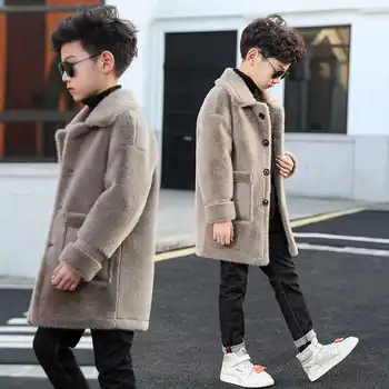 

New 2021 Autumn Winter Baby Boys Jackets Kids Fashion Wool Coats Warm Boy Clothing Toddler Children Girls Jacket Outwears D189