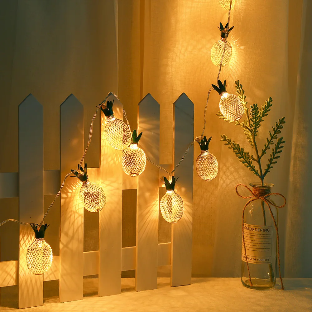 

10LEDs Light String Warm White Pineapple Fairy String Light Wedding Party Home Decor TN88