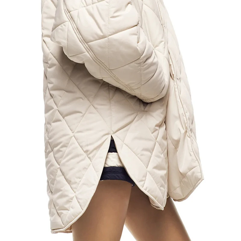 Za Women's Oversize Parkas Coats Hoodies Cotton coat Jackets Solid Outwear Female Overcoats Loose Vintage Plaid Outerwear trf