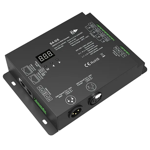 S4-DX 4 канальный высоковольтный DMX декодер 110-240 В переменного тока вход 110-200