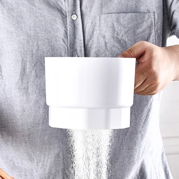 

Plastic Cup Shape Handheld Electric Flour Sieve Strainer Home Baking Pastry Tool Household Kitchen Accessories High Corrosion