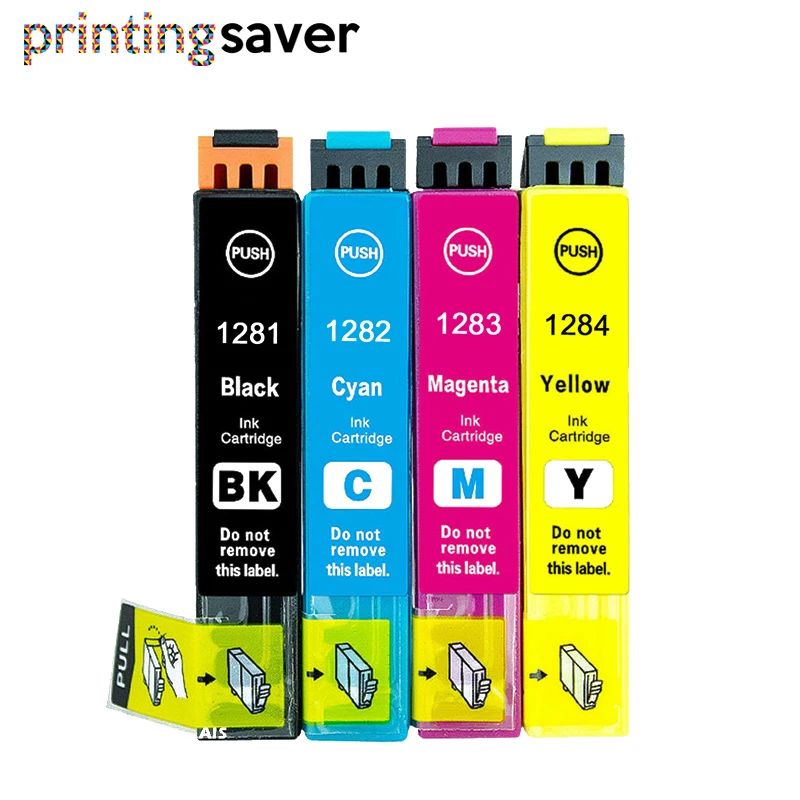 4x T1281 T1282 T1283 T1284 T1285 чернильный картридж для принтера epson Stylus S22 SX125 SX130 SX230 SX235W SX420W