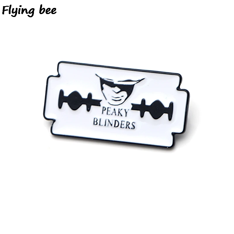 20 шт./лот Flyingbee Peaky Blinders металлические булавки брошь и булавка эмаль шпильки с отворотом галстук булавка для друзей женщин мужчин X0441