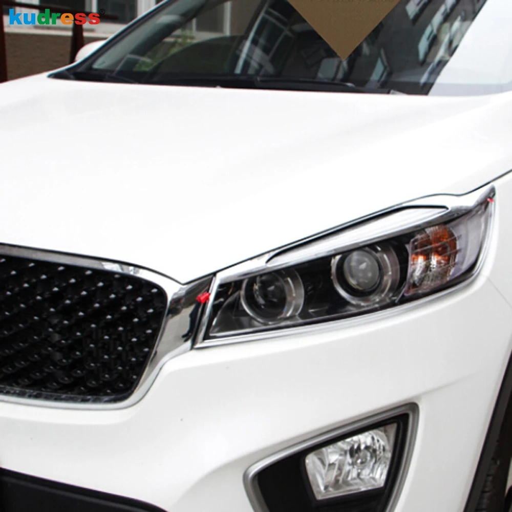 Для Kia Sorento 2016 2017 2018 2019 Хром автомобилей головной светильник накладка лампы