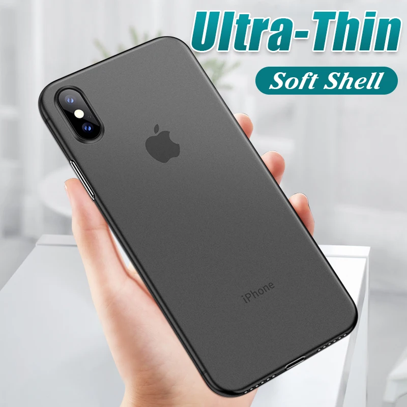 Роскошный ультра тонкий матовый чехол 0,2 мм для iPhone 11 Pro XS Max XR XS X чехол для iPhone 6 6s 7 8 Plus PC противоударный чехол