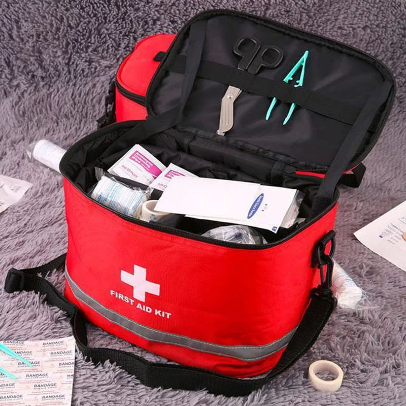 Big First Aid Kit Rescue Bag Disaster Prevention package Shoulder Strap Ambulance Outdoor Lifesaving Camping Storage | Безопасность и
