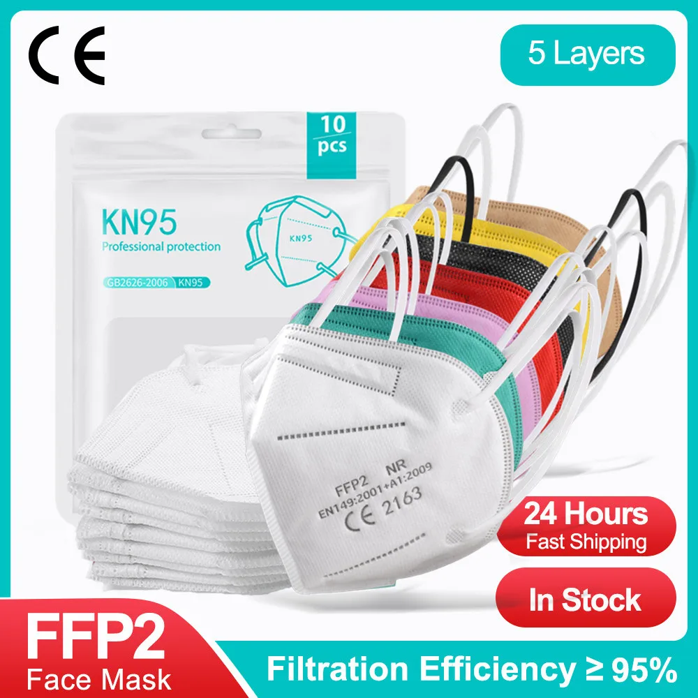 Mascarilla FPP2 de 5 capas, máscara facial ffp2reutilizable, respirador FFP2, CE, FFP 2, FFP2