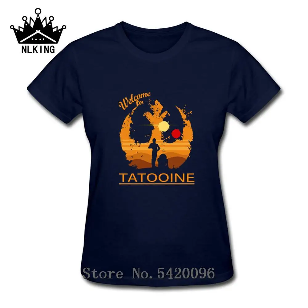 Star Wars Добро пожаловать футболка tatooine круглый вырез горловины натуральный хлопок