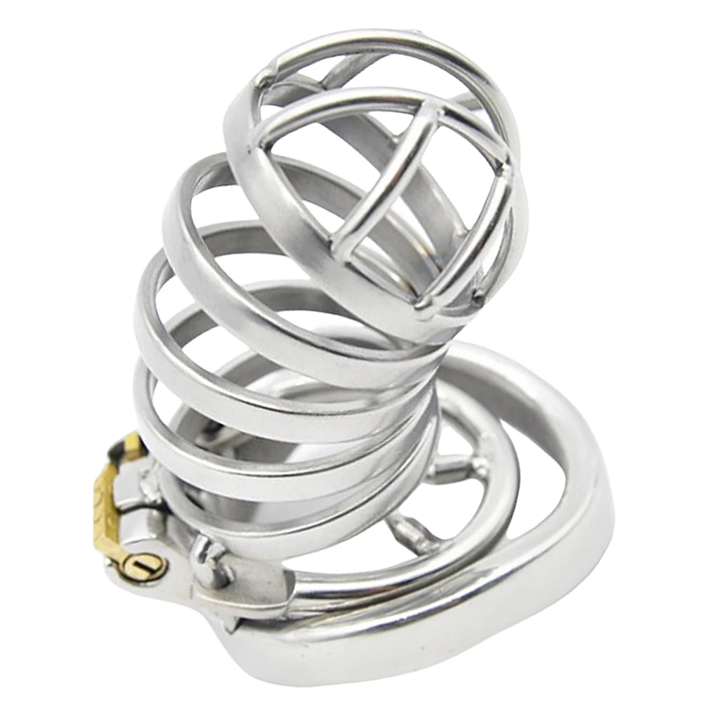 Stainless Steel Man Chastity Chaste Cage Belt Device Penes Exercising Flirting Practice Lock Ring Restraint Sleeve Adult Toys