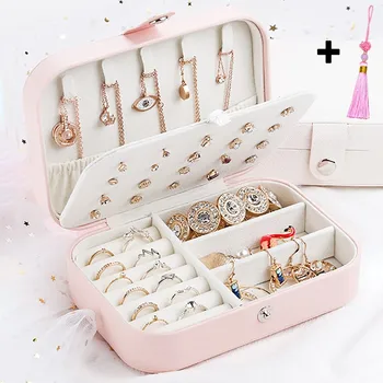 

Jewelry Box Travel Comestic Jewelry Casket Organizer Makeup Lipstick Storage Box Beauty Container Necklace Birthday Gift#F