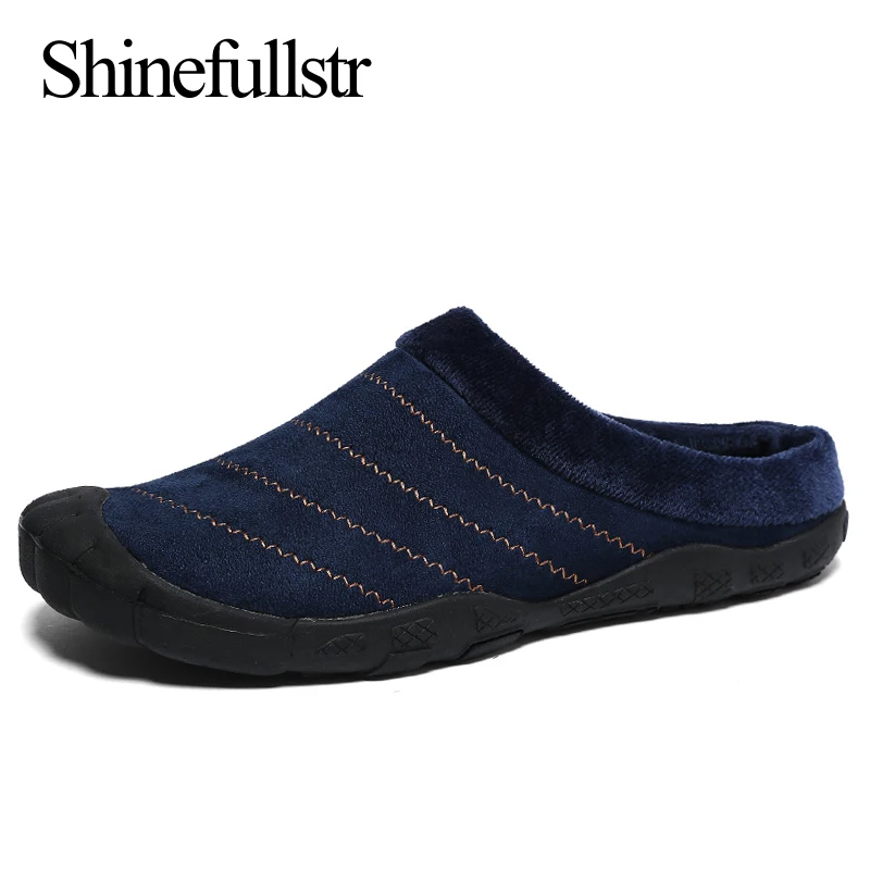 

Winter Mens Big Size Indoor Home Cotton Slippers Men 2021 House Shoes Room Plush Warm Dropshipping 47 48