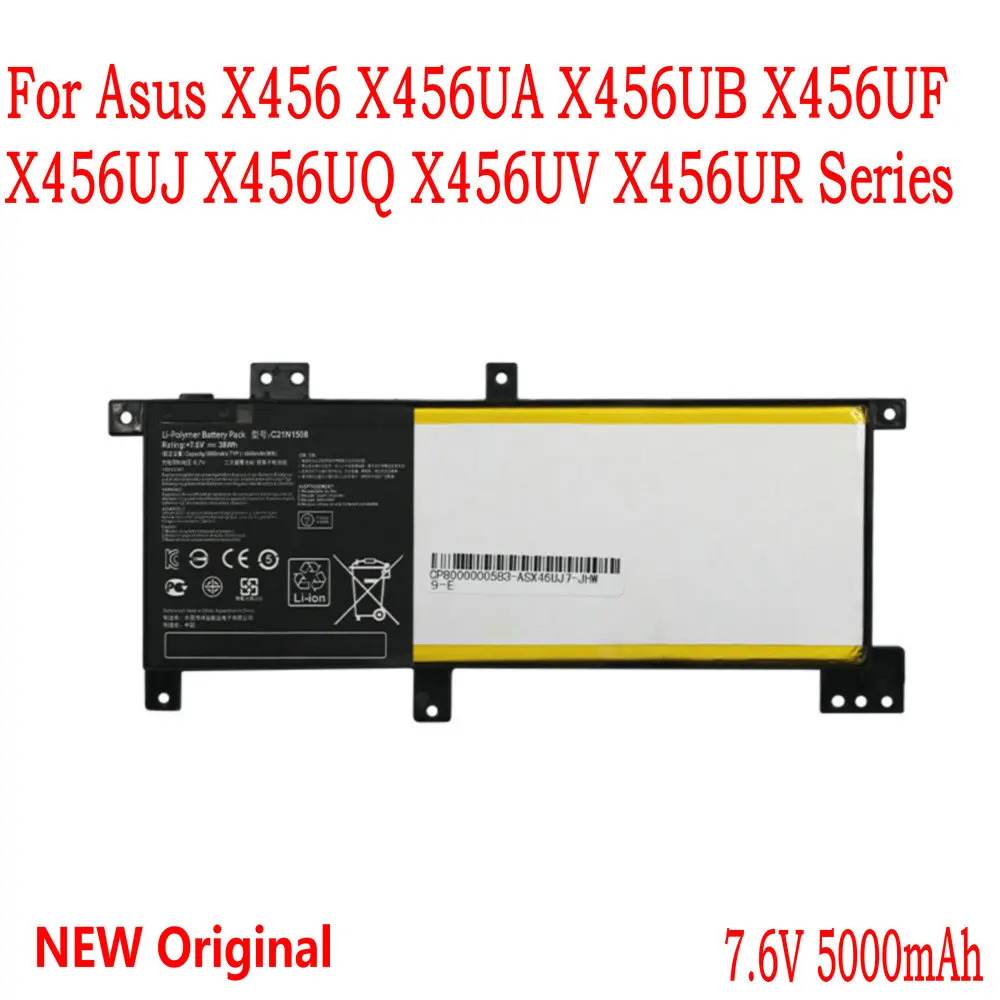 Высокое качество C21N1508 Аккумулятор для ноутбука Asus X456 X456UA X456UB X456UF X456UJ X456UQ X456UV X456UR