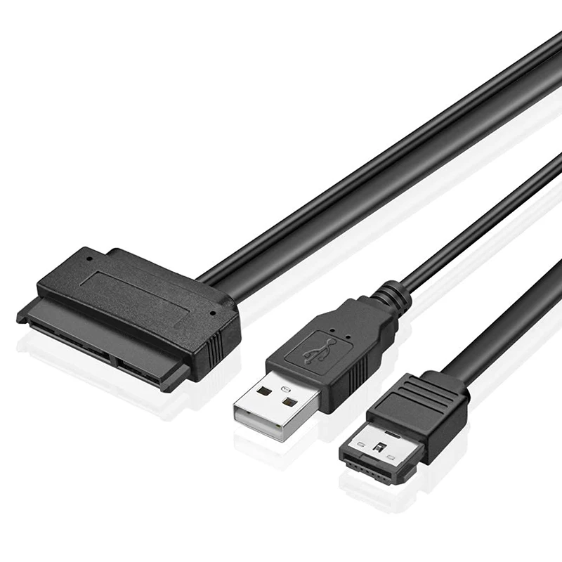 2.5'' Hard Disk Drive SATA 22Pin to eSATA Data USB Powered Cable Adapter  for Optimized for SSD Support UASP SATA IIIEC-SSHD 0.5M - AliExpress