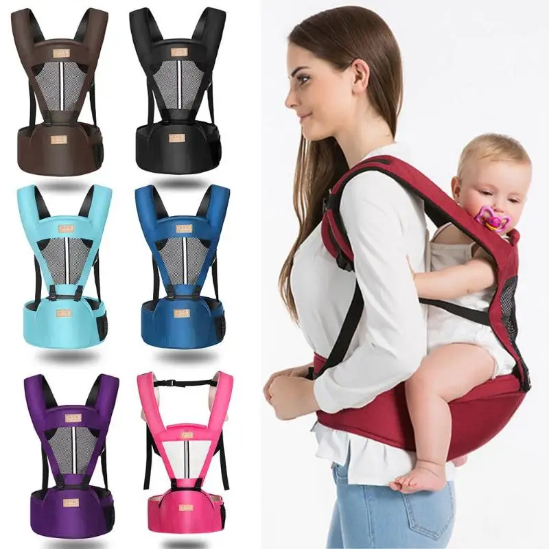 Summer Portable Newborn Baby Kangaroo Carrier Breathable Toddler Infant Sling Wrap Waist Stool Hipseat Flexible Fabric - Цена: 