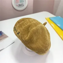 Новинка, модная шапка для мужчин, женщин и малышей, берет для родителей и детей, винтажный Зимний берет, шапки для женщин с вышитыми буквами, шерстяные Восьмиугольные шапочки