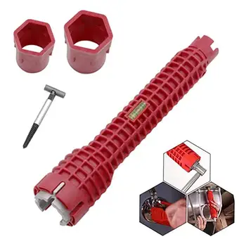 

8-In-1 Multifunctional Faucet Wrench Water Pipe Spanner Tackle for Plumbing Toilet Bowl Sink Bathroom Kitchen Accessories