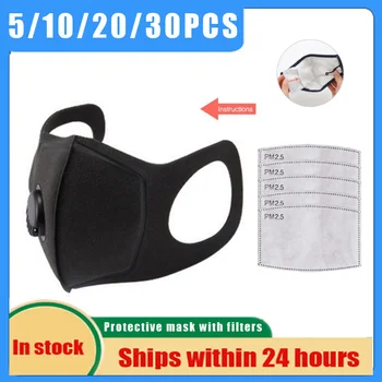 

PM2.5 Masque Reusable Anti Fog Mascarillas Anti-droplet Maskers Face Masks Outdoor Cycling Mouth Resprirator With Filters