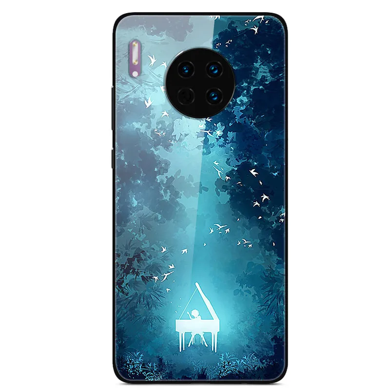 Для huawei mate 30 Pro закаленное стекло чехол жесткий чехол для телефона чехол для huawei mate 30 Lite mate 30 Pro TPU бампер чехлы для huawei mate 30 Pro Lite жесткая задняя панель из поликарбоната Coque