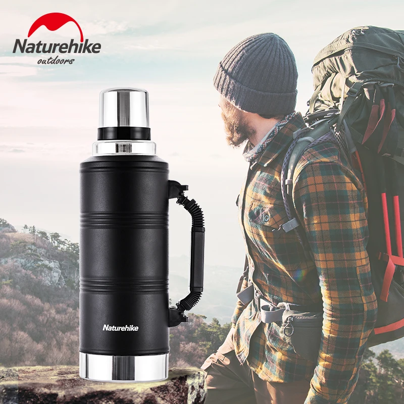 Бутылка для воды Naturehike 1.25L/2.2L из нержавеющей стали портативный тепловой спортивный чайник большой емкости