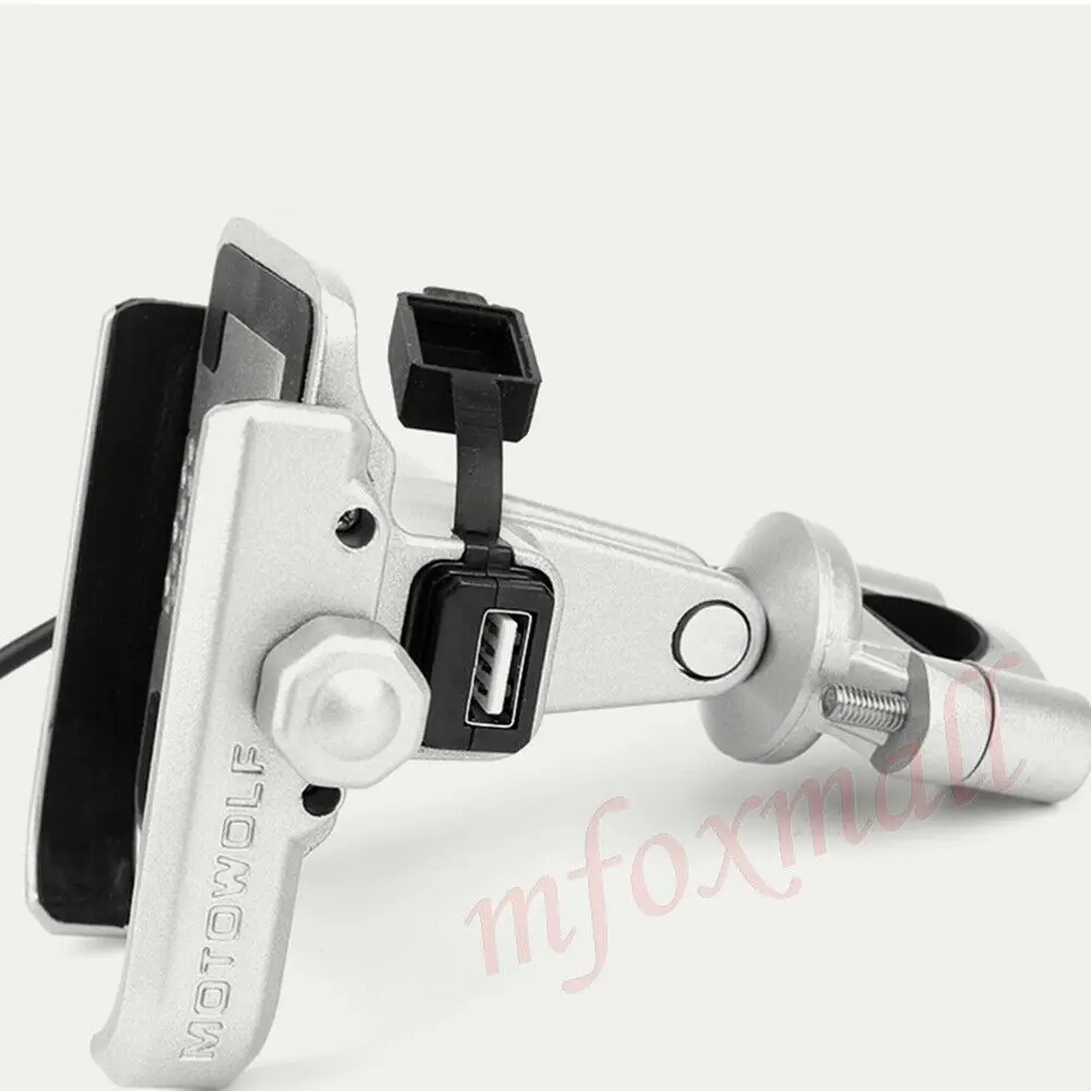 Универсальный держатель для мобильного телефона на руль мотоцикла с USB зарядкой Аксессуары для мотоцикла с gps креплением