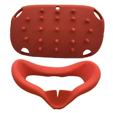 Подушечка Для лица, нескользящий Силиконовый чехол, ударопрочный, устойчивый к поту, мягкий, съемный, светонепроницаемый, VR аксессуары, чехол на шлем для Oculus Quest