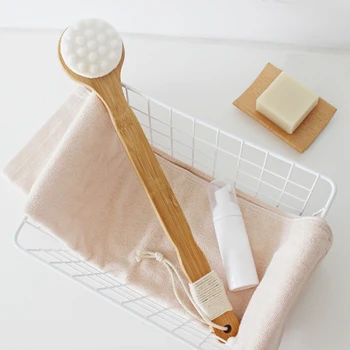 

Bath Body Brush After Scrubbing Brush with Non-Slip Wood Handle, Brush Body Massager for Exfoliation, Detoxification and Honeyco