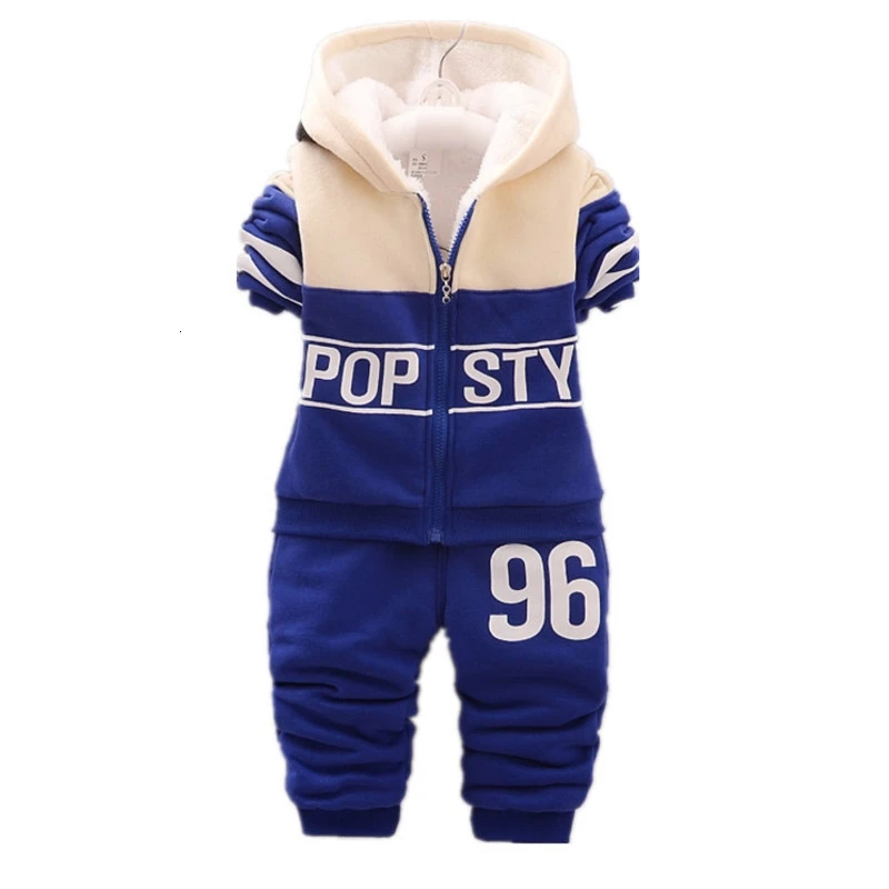 

Winter Baby Cotton Clothes Children Boys Girls Thick Hoodies Pants 2Pcs/sets Toddler Casual Clothing Infant Casual Tracksuits