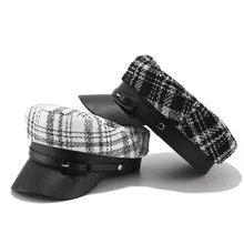 Военная шляпа, винтажная женская зимняя шапка, берет, кепка, корейский живописец, газетчик, темно-синяя кепка, плоская крыша, полевая Кепка, Snapback, Повседневная Кепка s