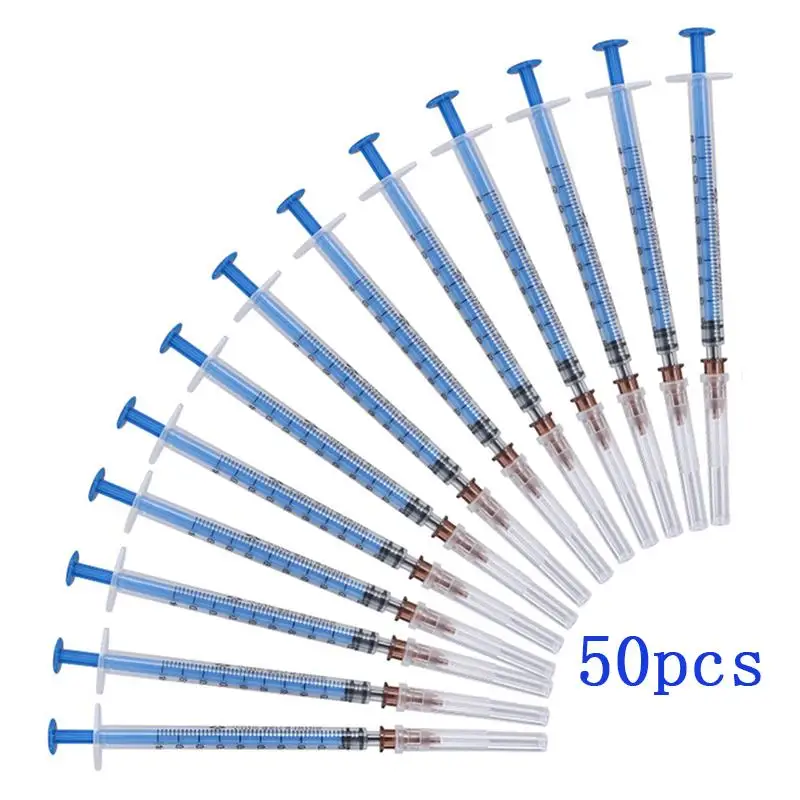 

Disposable Plastic Sterile Syringe 1ml Syringe with Needles 1cc Injector for Lab and Industrial Dispensing Adhesives Glue Solder