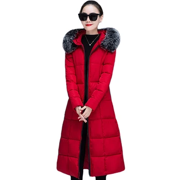 

new design Winter Jacket With Fur collar Warm Hooded Female Women Winter Coat Long Parka Women new Outwear women down coat