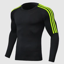 Men's Long Sleeve Compression Shirt Tshirt Fitness Pants Running Breathable Shirt Long Sleeve Sport Rashgard Gym Clothing