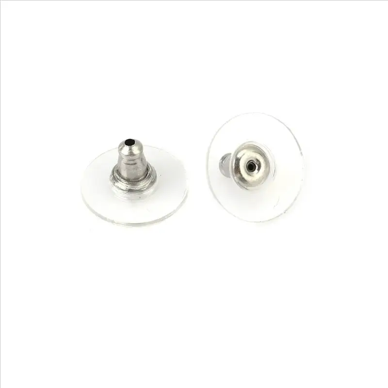 New 304 Stainless Steel Ear Nuts Post Stopper Earring Findings Round Earplugs Earrings Jewelry Accessiories 11mm 20 PCs | Украшения и