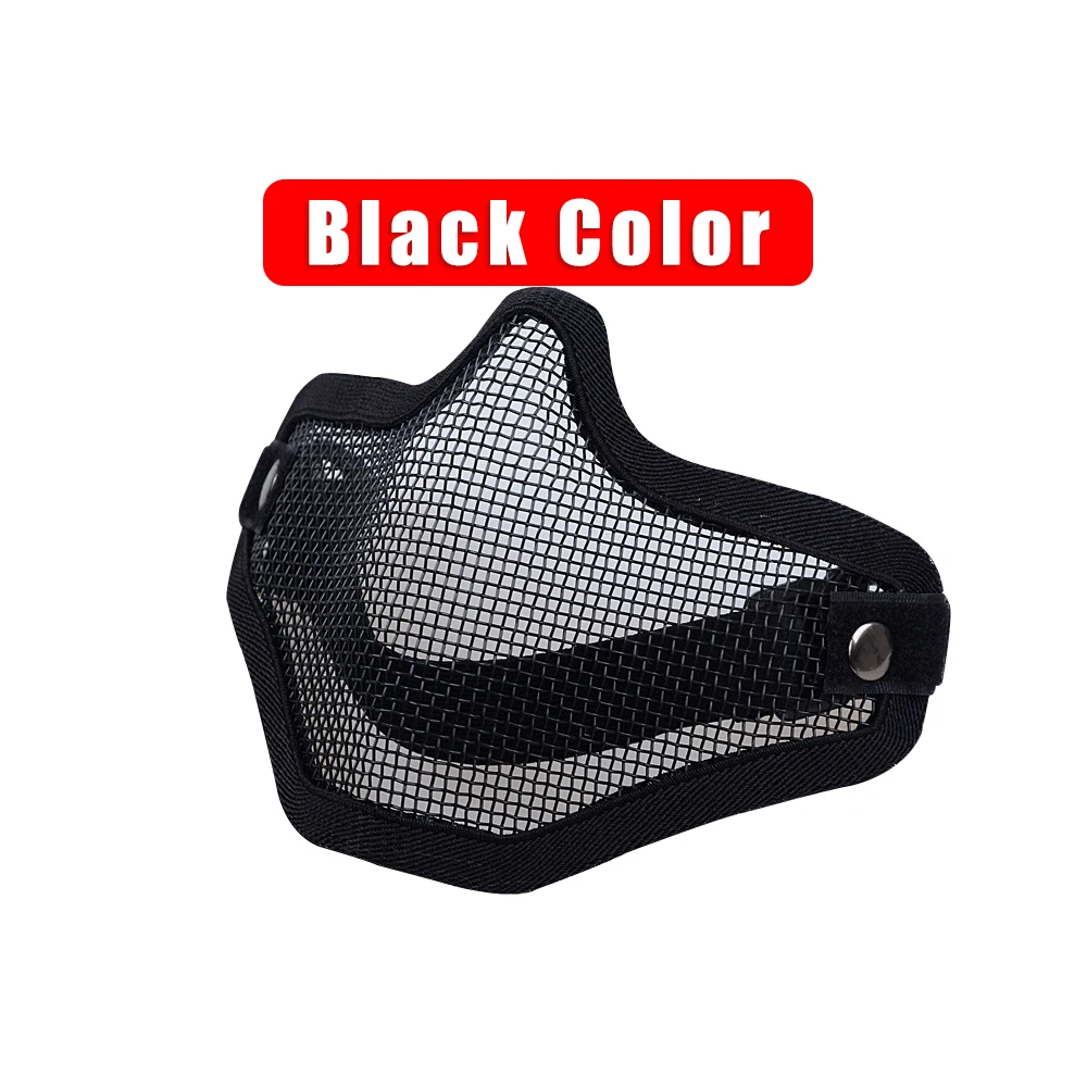 Military Tactical Paintball Mask Airsoft Metal маска для страйкболаSteel Mesh Mask Mouth Protective